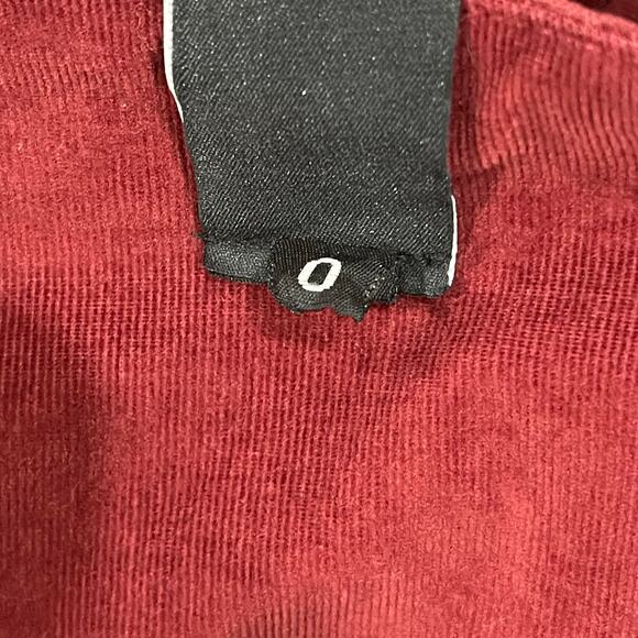 Zero + Maria Cornejo Red Corduroy Slim Leg Pants Size 0 - Picture 4 of 8